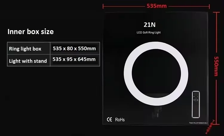 2024 Best Selling Cell Phone Holder 21Inch LED Ring Light With Tripod Stand For Live Stream/Makeup/YouTube Video