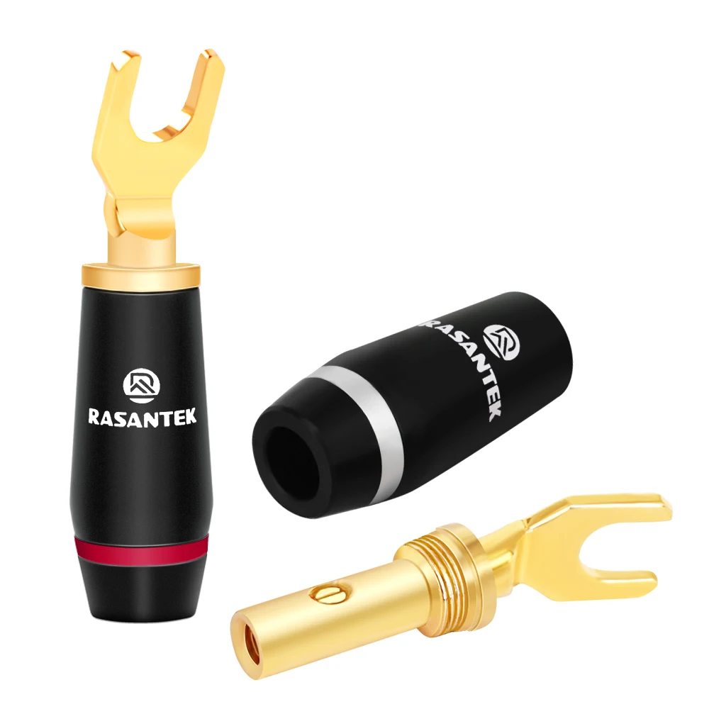 Lock Screw Audio speaker plug Solder-free connectors  Y-type banana plug Y plug