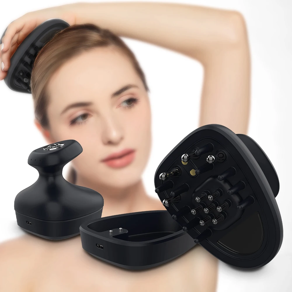 Waterproof ems head massager laser hair massage scalp rf scalp massage devices hair treatment