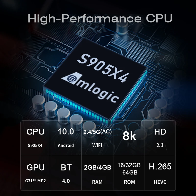 Продажа вспышки Amlogic S905X4 Android 10 четырехъядерный двойной Wi-Fi shenzhen