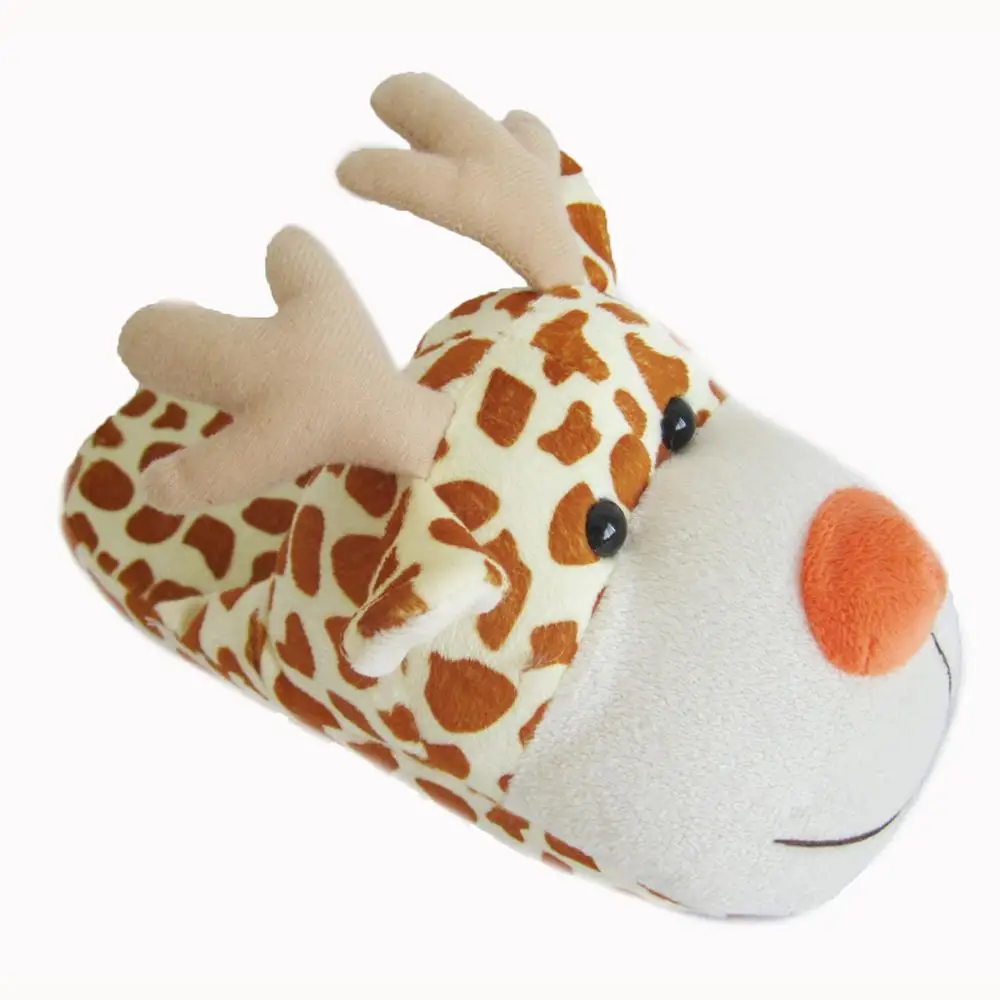 Лидер продаж, плюшевые детские домашние тапочки в форме животных