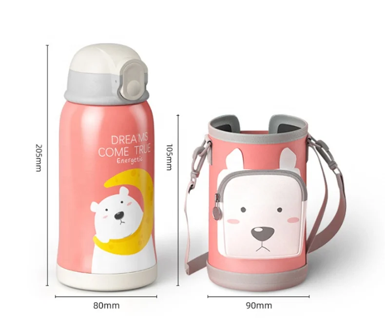 TY 550ml unique design water aluminium bottle cartoon animal stylish drinking bottles double insulated water bottle