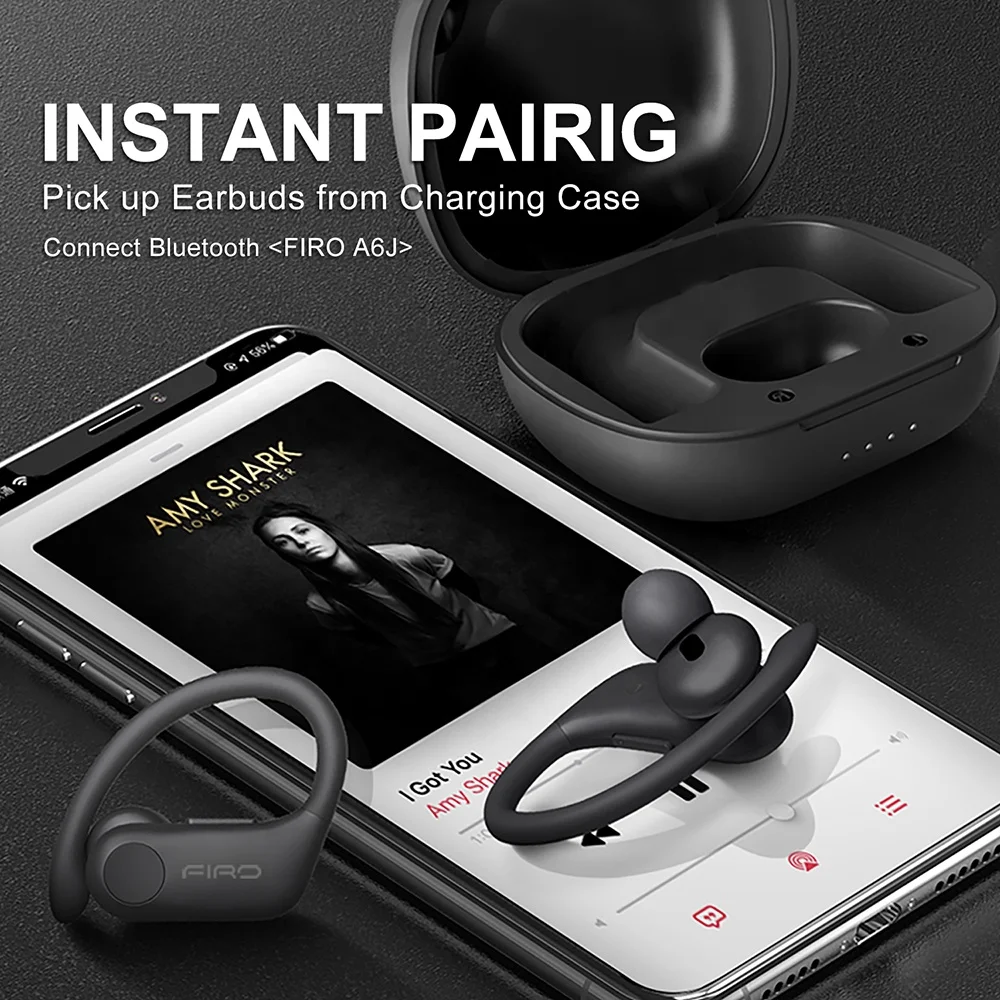 Премиум QCC APT-X CVC 8,0 шумоподавление Handsfree Регулируемый Заушник Sweatproof Sport TWS наушники