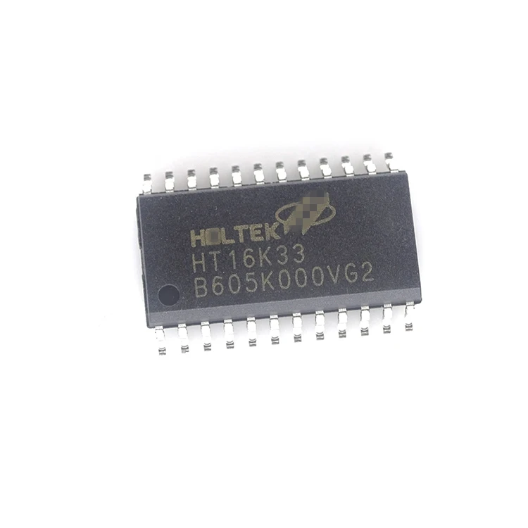 Электронные компоненты HT16K33 24SOP, интегральные схемы, карта памяти 16x8, светодиодный контроллер, драйвер с keyscan 24SOP HT16K33