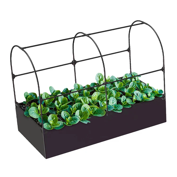 black square rectangle planting growing raised garden bed divided raised felt fabric growing bed for grow plants