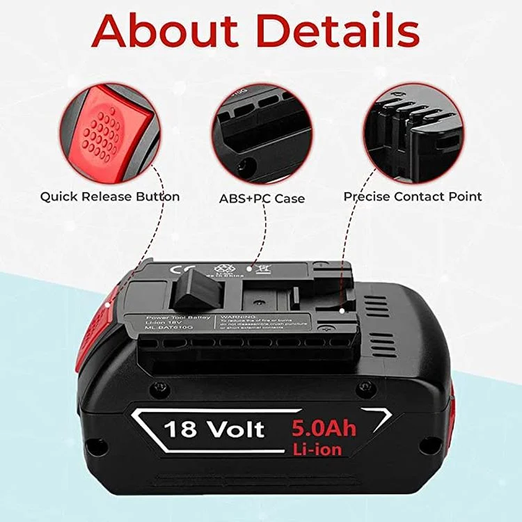 18V Batteries Rechargeable Lithium Ion Battery For Boschs Power Tools Cordless Drill BAT610G BAT612