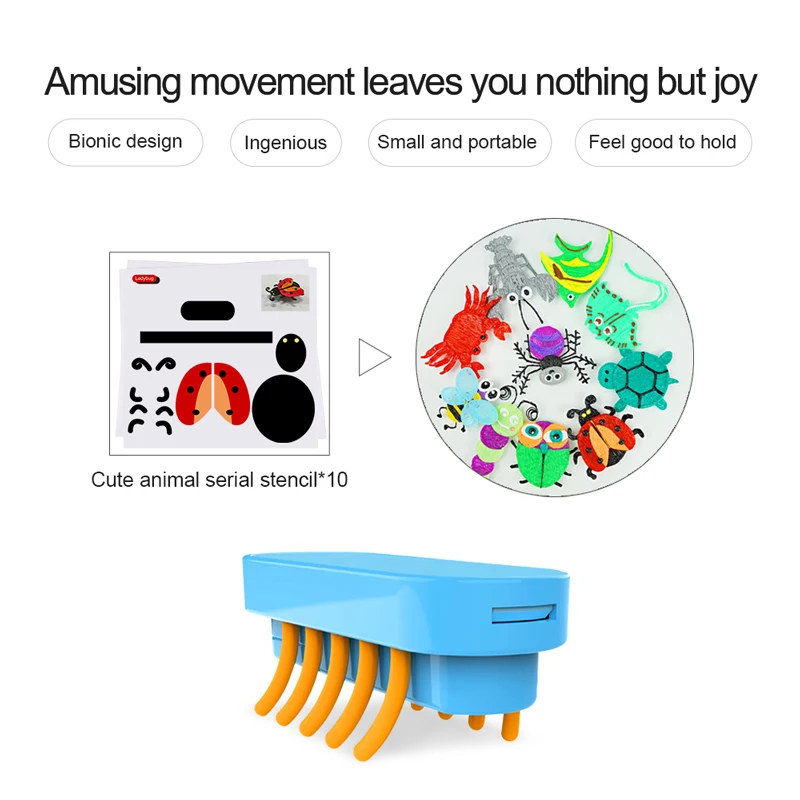 New arrival clockwork spring walking robot toy gift for kids educational DIY toy low temperature 3d pen kit