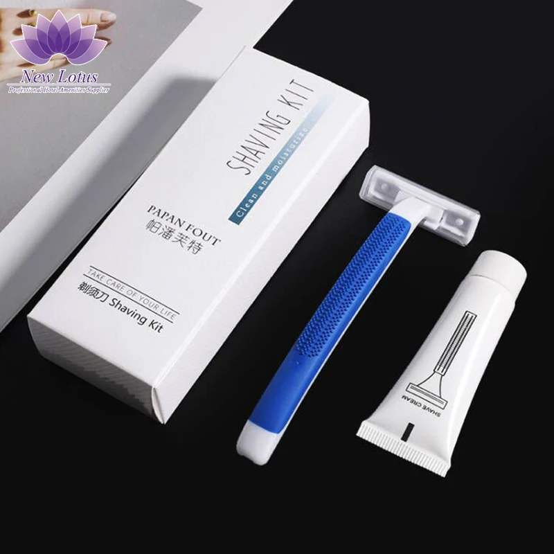 Одноразовая бритва и крем для мужчин оптовая продажа наборы бритья путешествий в отеле