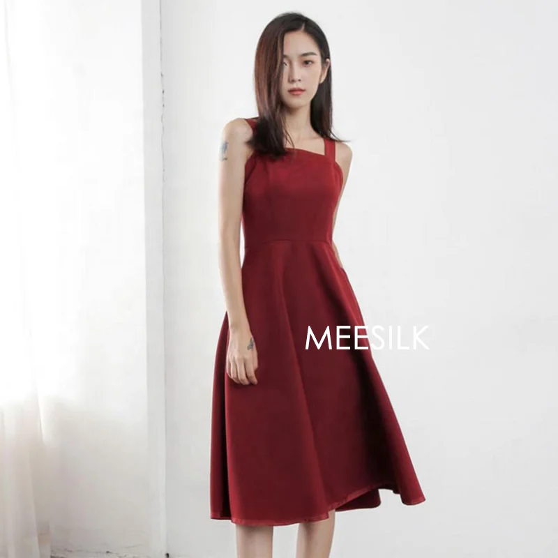 Wholesale Women Sleeveless Dress Latest Design Women Fashion Evening Dress Ladies Trendy Sleeveless Midi Dresses