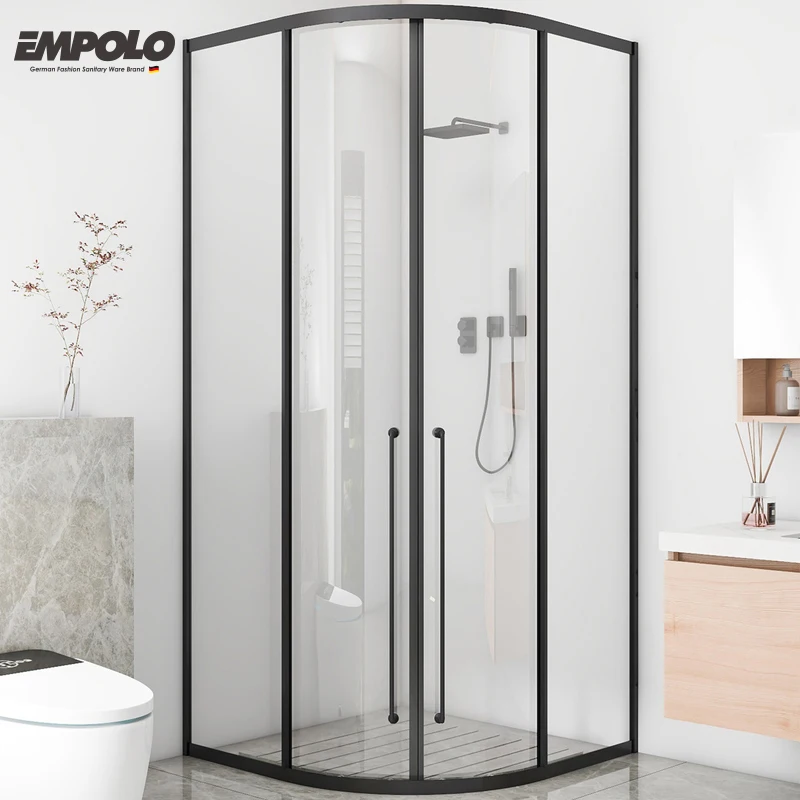 Hot Sale Bathroom Aluminum Frame Shower Door Hotel Modern Tempered Glass square Sliding Shower Enclosure Bathroom Shower Room
