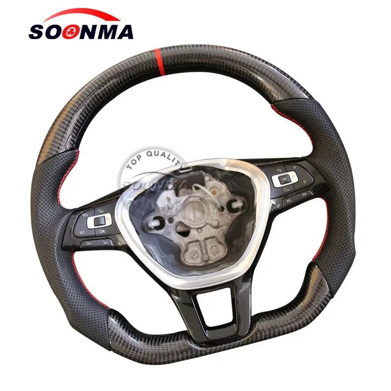 Custom Alcanta Ra Carbon Fiber Steering Wheel For VW Beetle Racing Led Wheel Convertible