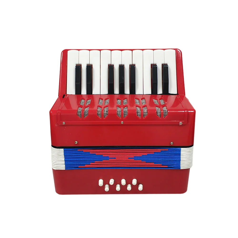 Factory Direct Hotsale 17 Buttons 8 Bass Accordion Toy Acordeon For Kids Beginner