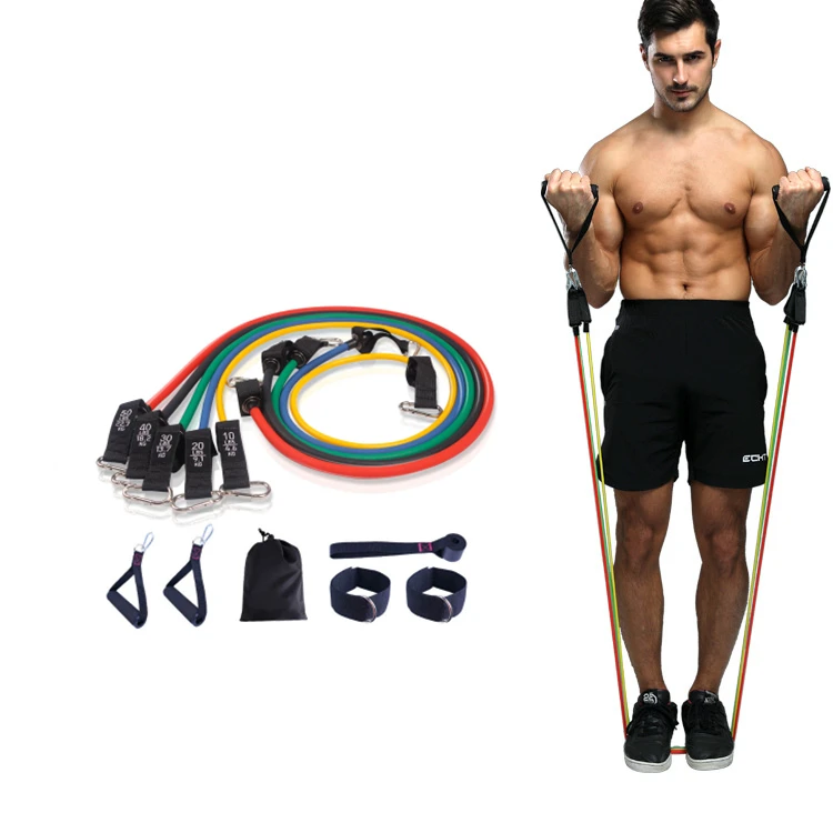 2080 Length Custom logo Resistance Tube Bands High Quality 150lbS resistance Tube Bands With Fitness