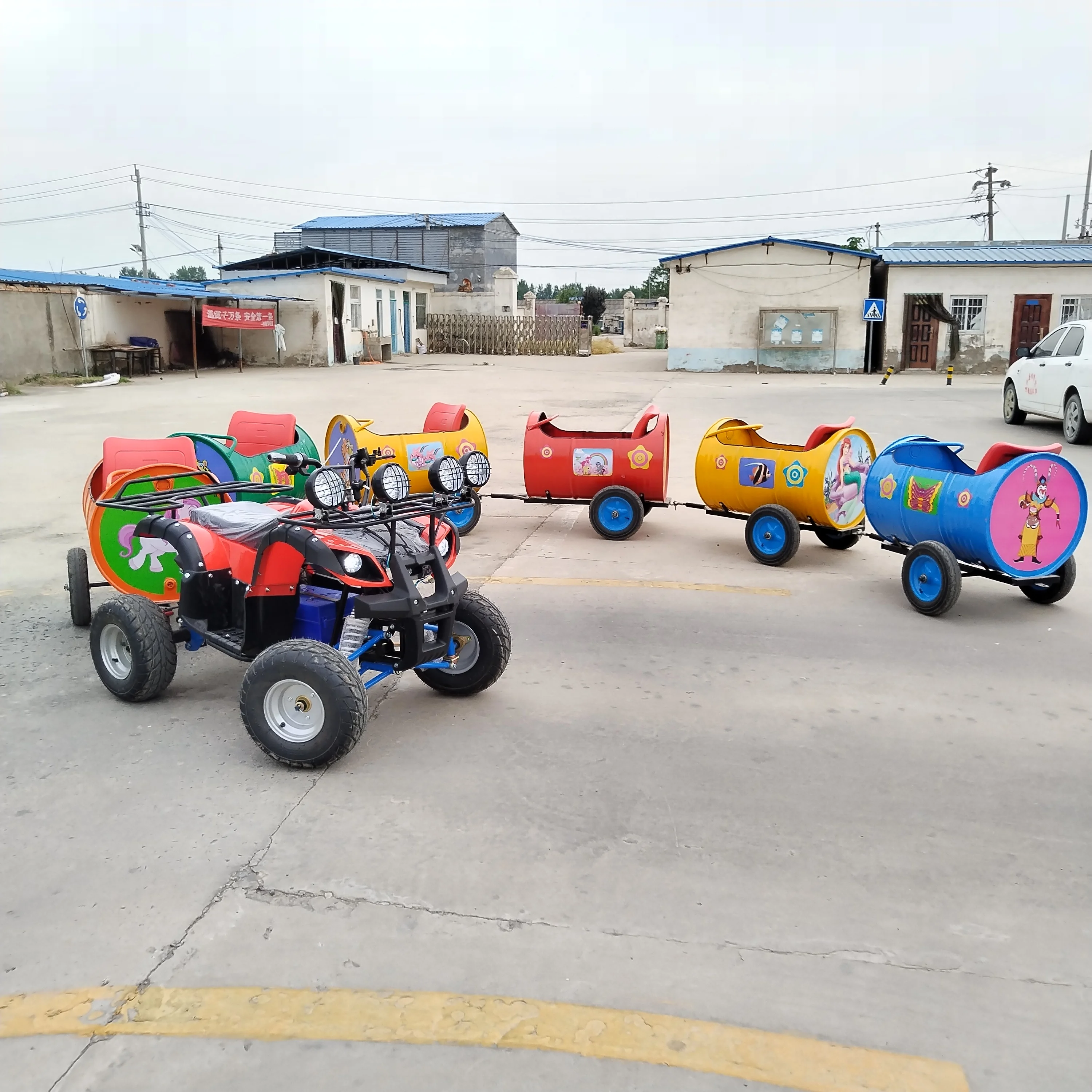 AX-TT16-09 Hot Sale Kids Playground Amusement Park Trackless Train Electric for