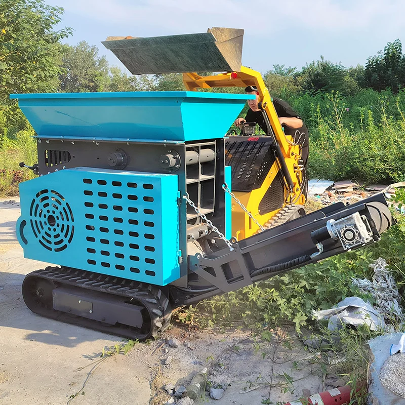 Jaws Mini Crushers With Belt Conveyor Primary Stone Crusher Machine