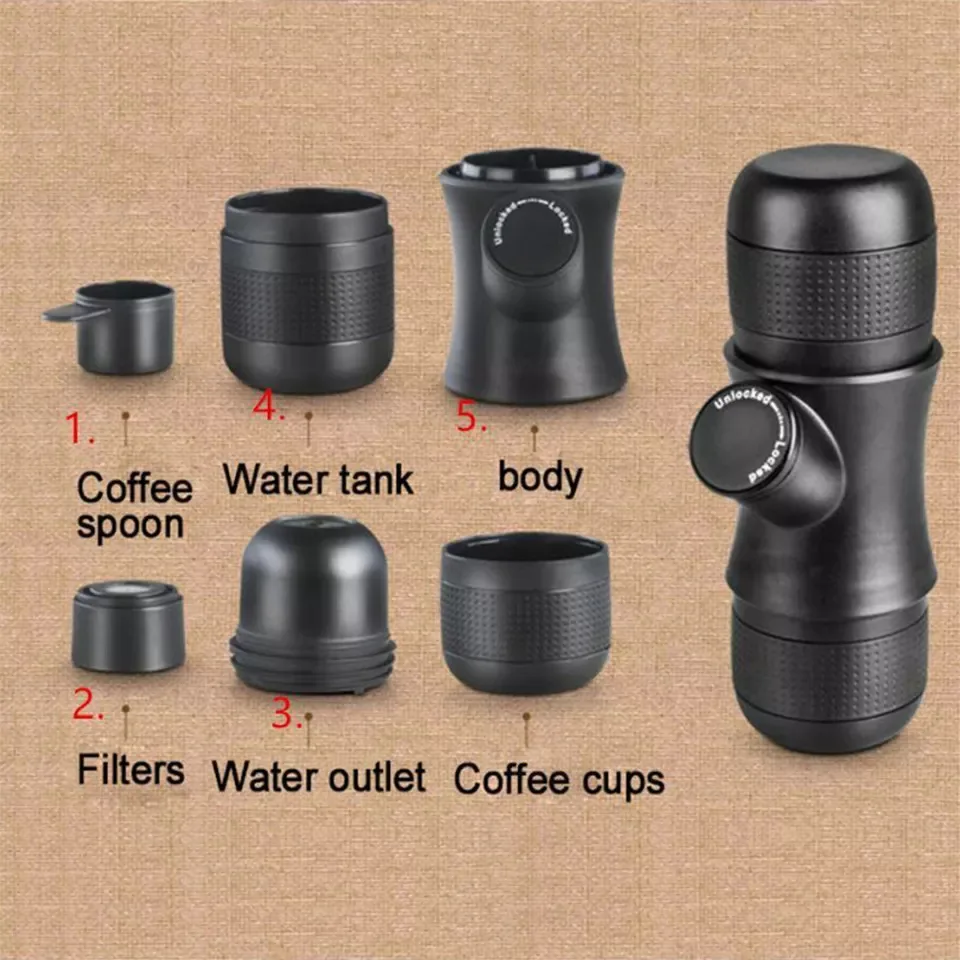 2024 Portable Manual Espresso Coffee Machine Mini capsule coffee maker car portable coffee machine espresso machine