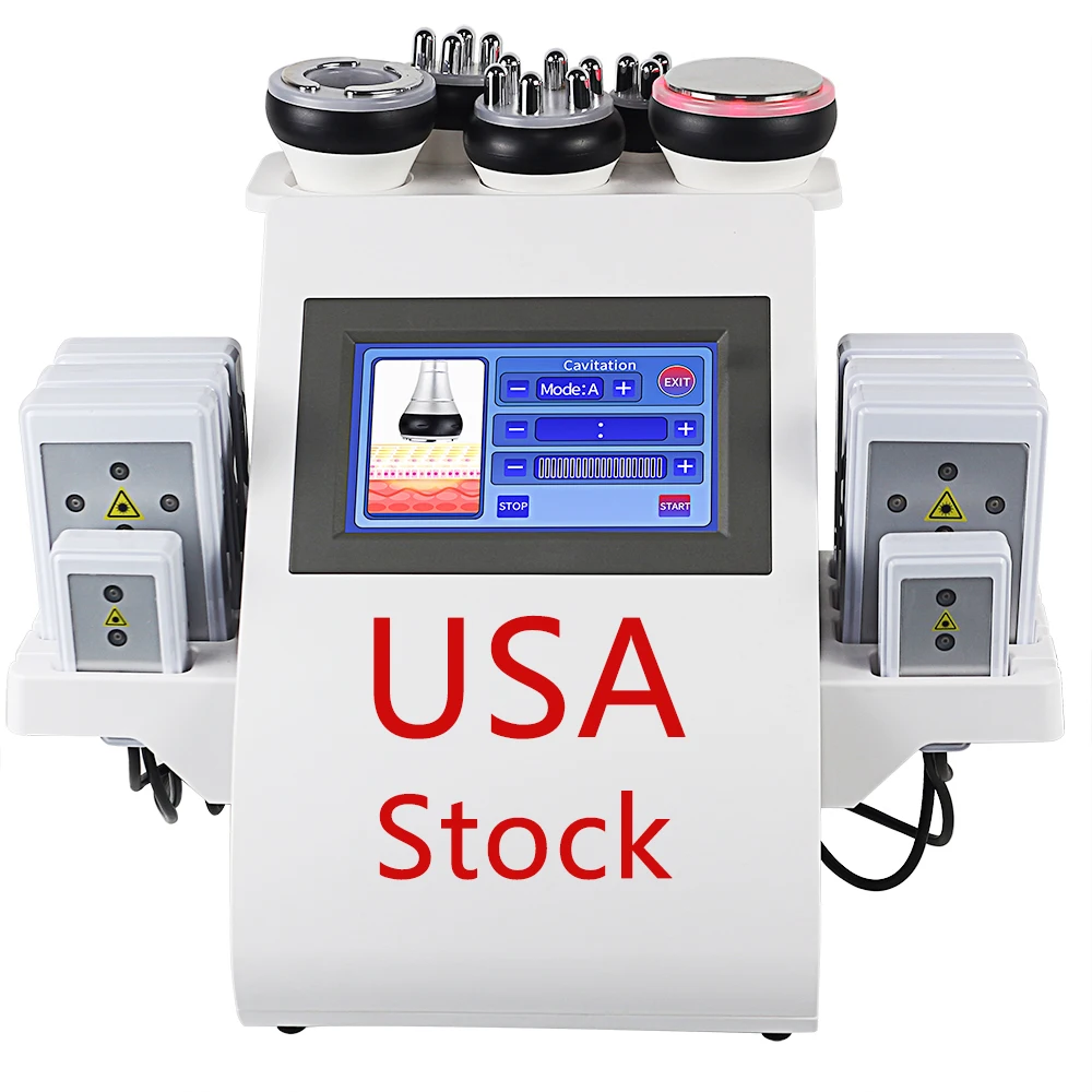 New design 6 in 1 rf lipo laser ultrasonic liposuction cavitation fat freezing body slimming machine