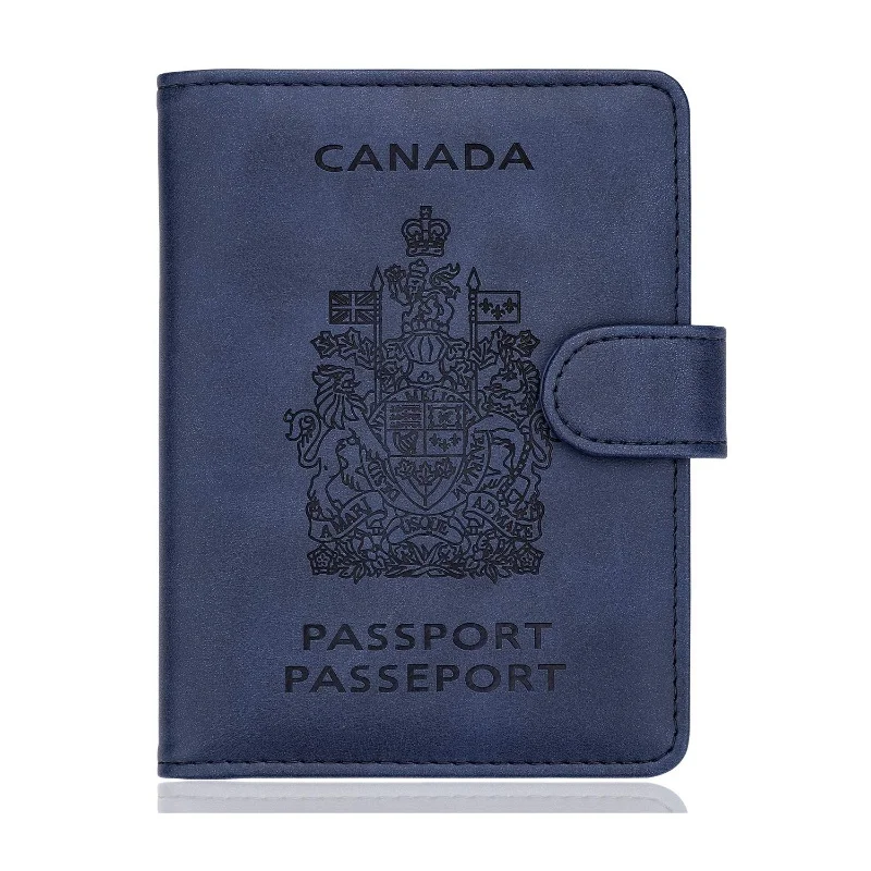 Factory wholesale rfid canadian passport holder cover pu leather canada