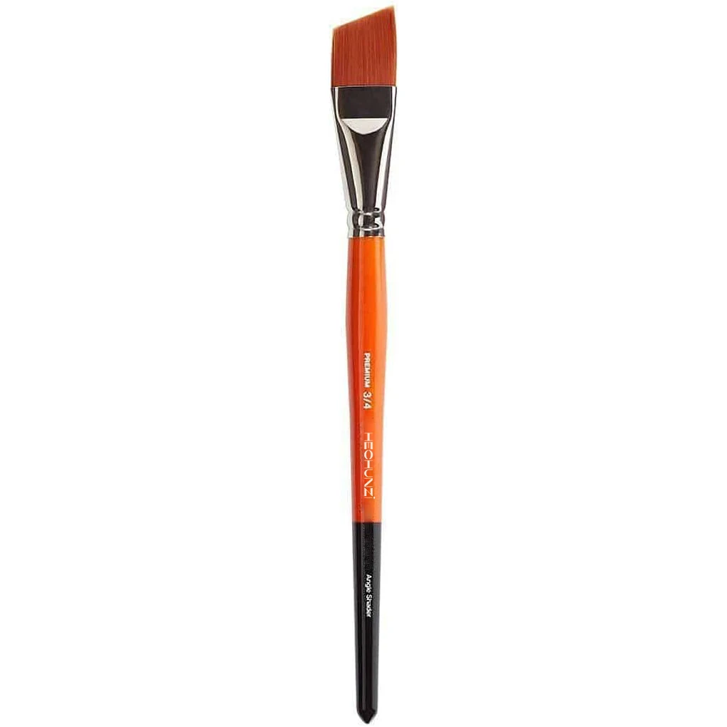 Hot Sale Synthetic Hair for Acrylic Oil Watercolor Paint Short Handle Angular Shader Artist Brushes Set