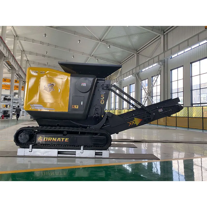 High Performance 70-90 walking engine pow Mining Mini Stone Crusher Mobile Machine