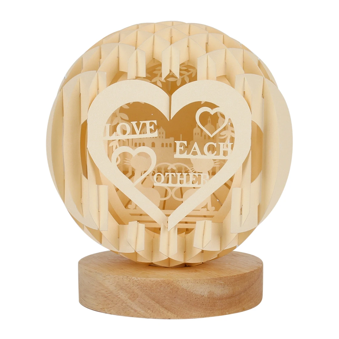 2025 Folding Stereoscopic Sphere Nightscape Lamp Customized Atmosphere Gift Craft Paper Birthday Gift Box Paper Carving Lamp