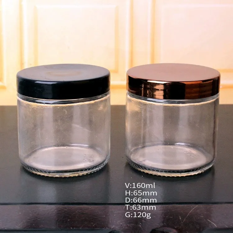 Manufacturers spot transparent glass face bottle sub-bottling 160g large bottle scrub bottle