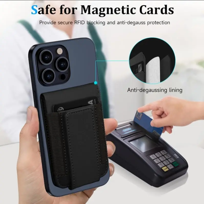 2024 newest magnetic phone wallet men slim money clip with stand credit card holder for iPhone 16/15/14 /13/12  Pro Max Plus