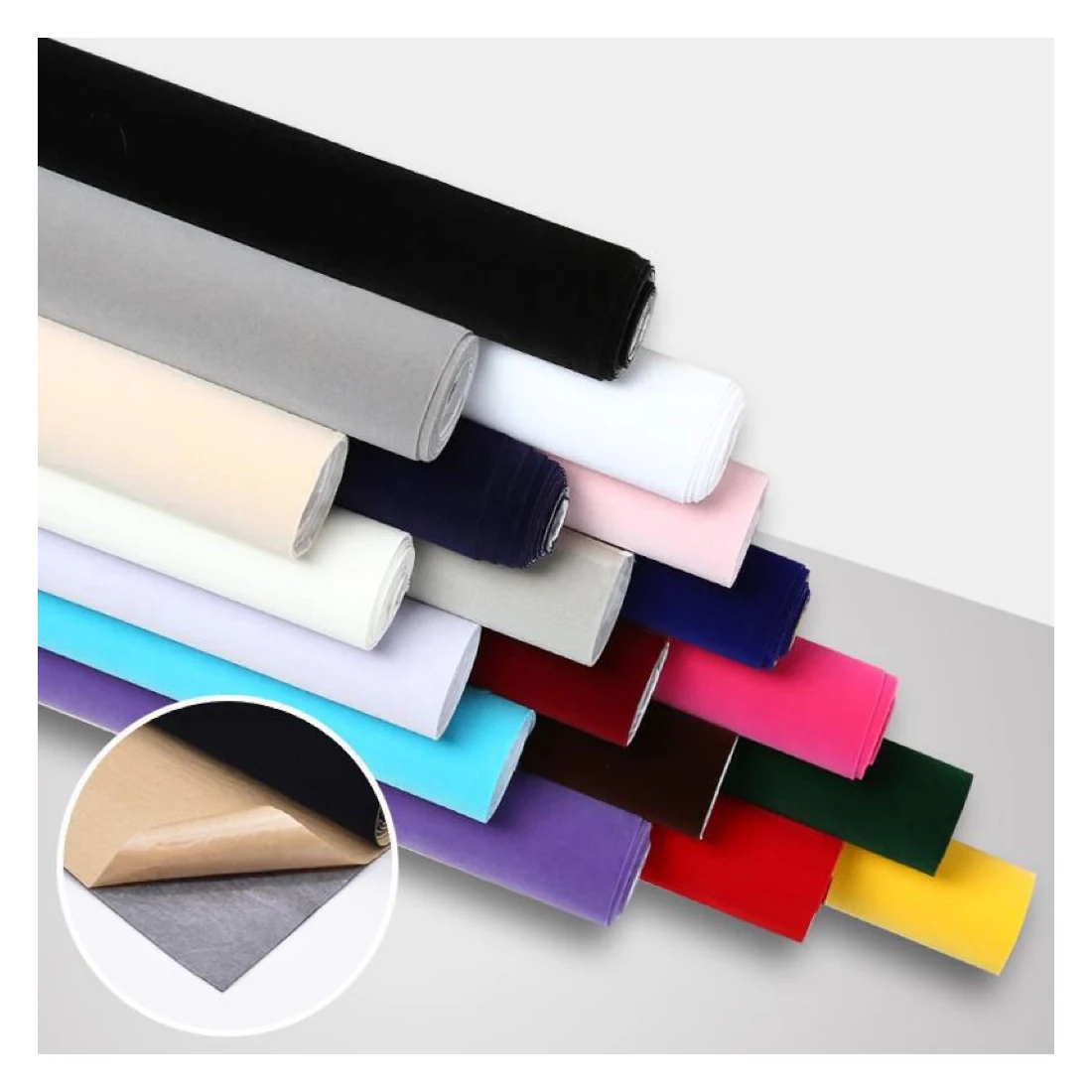 Jewellery Box Nonwoven Double Soft Flock Fabric New Design Waterproof Velvet 100% Polyester Fabric Upholstery Fabric Rohs 200