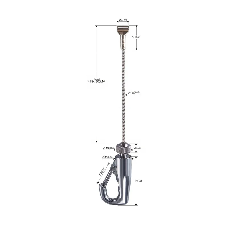 Lighting Pendant Hanging cable system Kit for Bar Light Linear Channel
