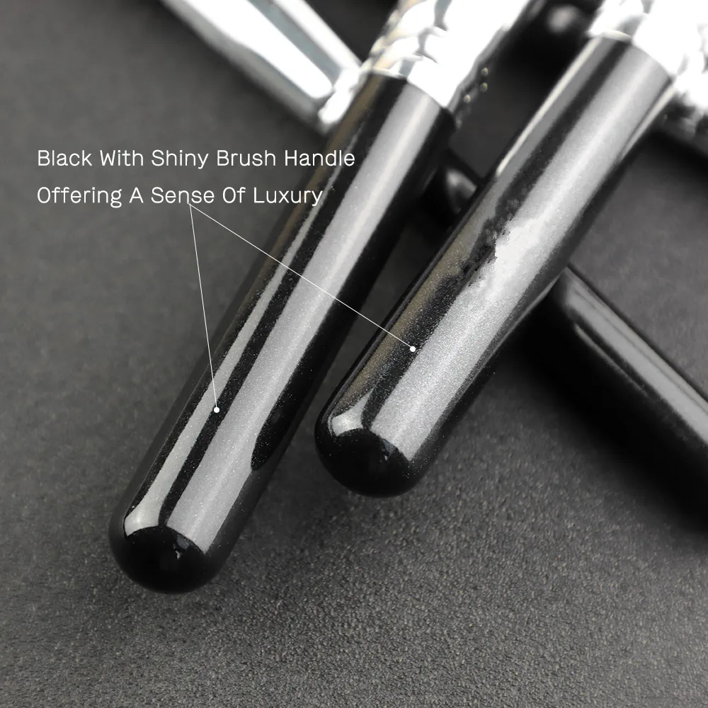 HMU Professional 15pcs/set Premium Synthetic Kabuki Cruelty Free Wholesale Black 15 pcs Cosmetic Brushes Makeup Private Label