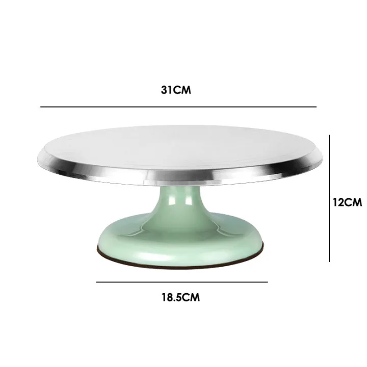 2022 High-end high quality cake baking tools aluminium alloy reusable christmas birthday party props Rotating Round cake stand