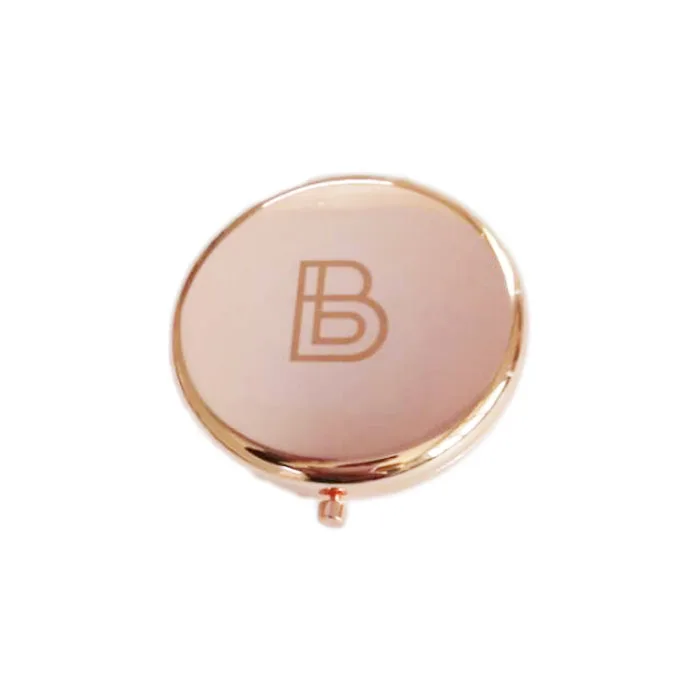 custom logo Round Metal Cosmetic compact Mirror pocket mirror
