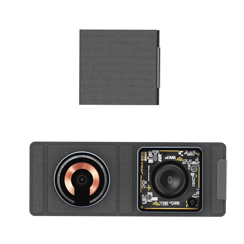 2 in 1 Wireless Charger 2023 Wholesale Price Leather Smart Mobile Phone Bluetooth Earphone Type C Earphone Black White 12 Months