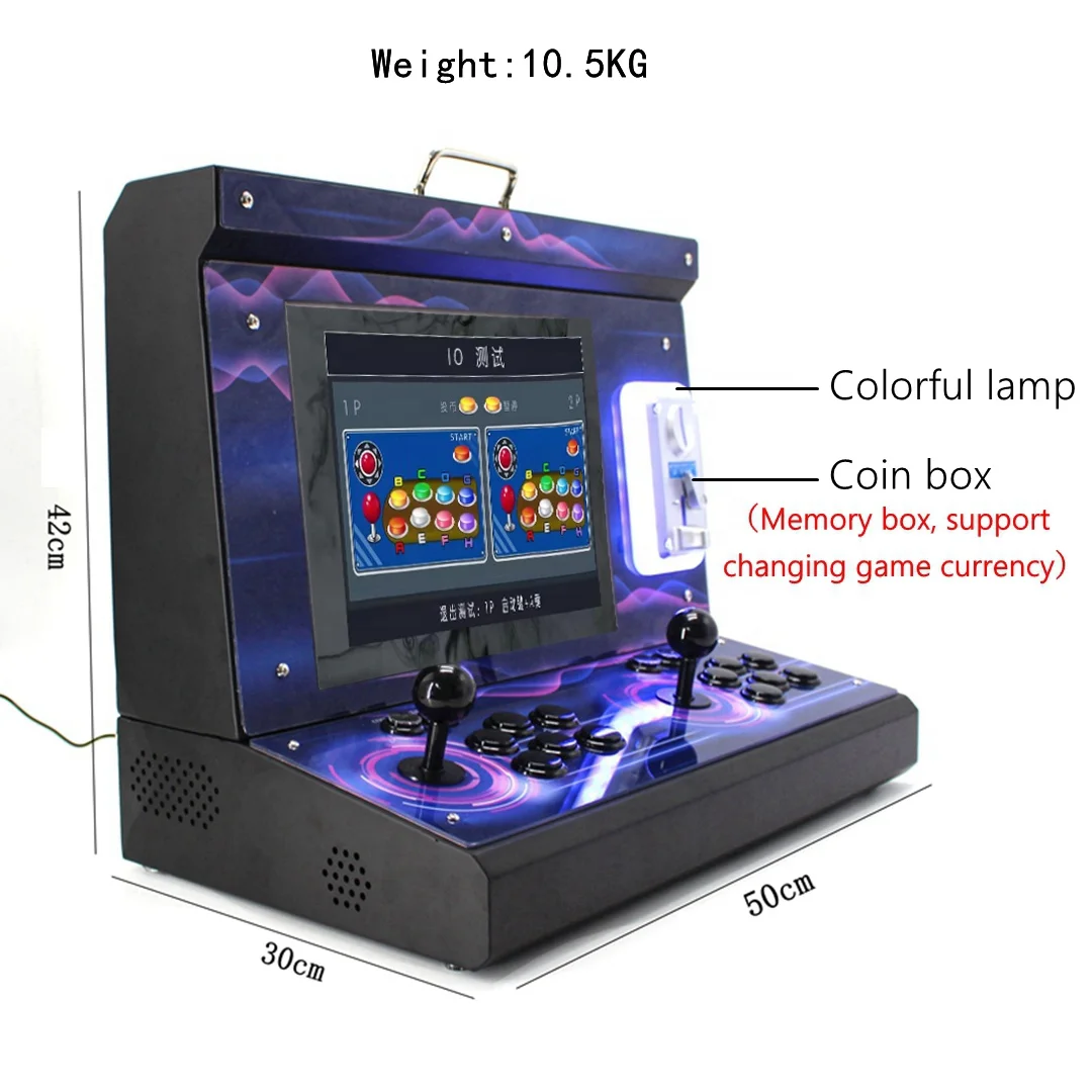 Bartop боев Видео игровой автомат 9800 в 1 Pandora DX аркадный джойстик 15 дюймовым экраном с Отделом для монет цвета оператора