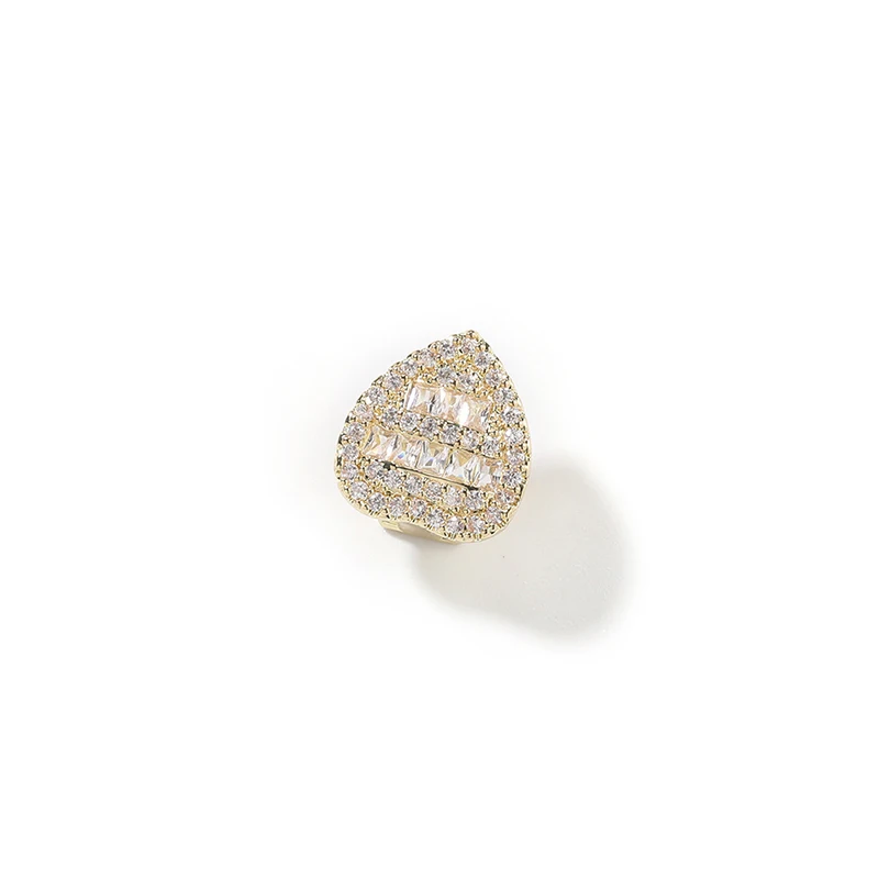 Blues RTS 18K позолоченные одинарные зубы Grillz diamond оптом производители для рэперских украшений