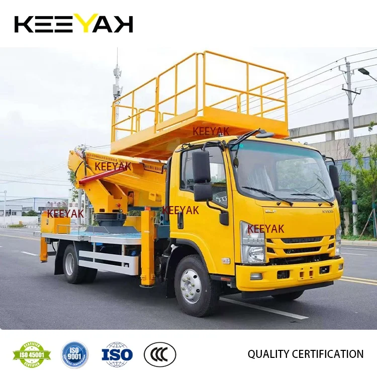 Дизельная высококлассная Рабочая платформа Isuzu 16-24 м ковшовый грузовик 6 колесный 4*2 подъемный с большой платформой 500 кг