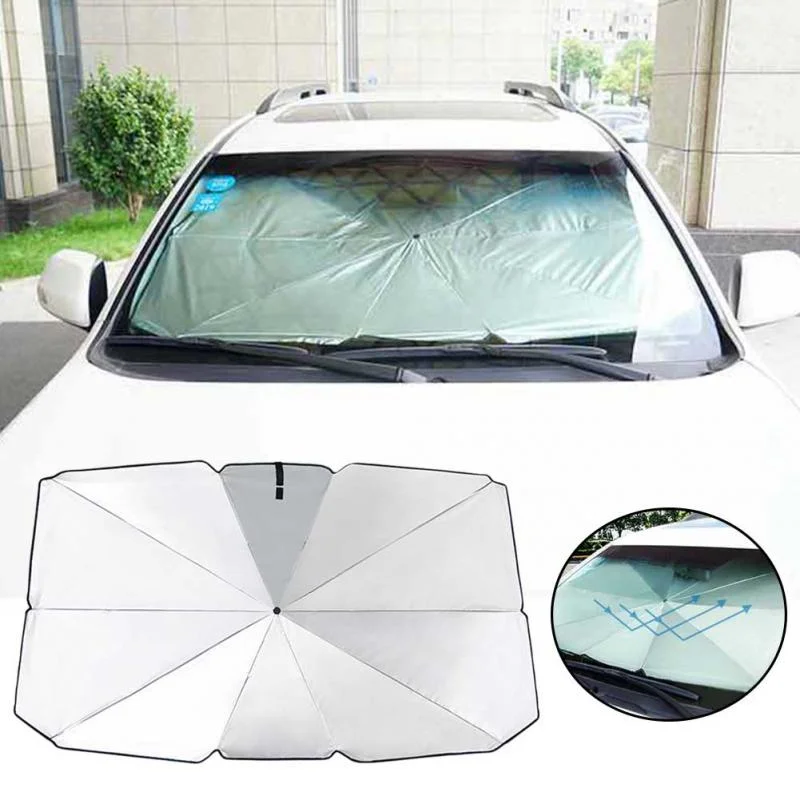 wholesale customize sublimation blank Heat Insulation Front Parasol design Foldable car windshield shade umbrella