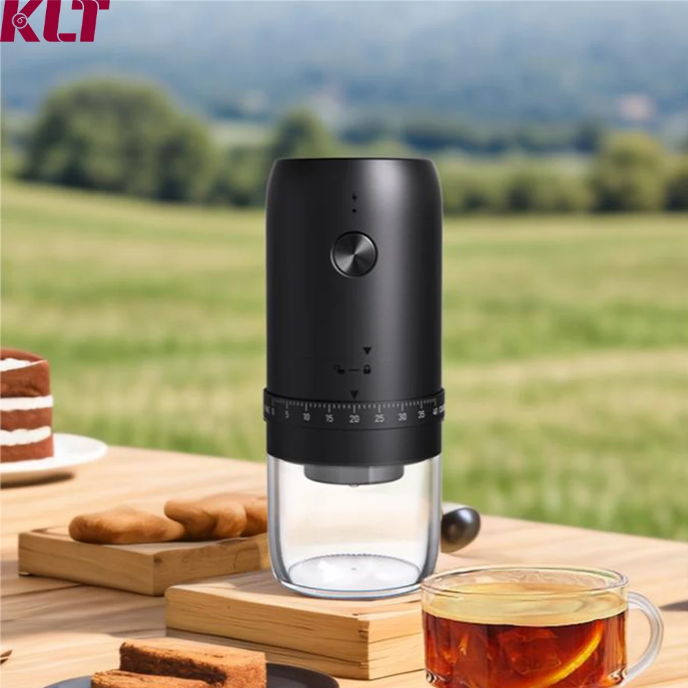 New Product External Gear Adjustment Custom Logo Coffee Bean Grinder Outdoor Home Office Use Electric Coffee Grinders