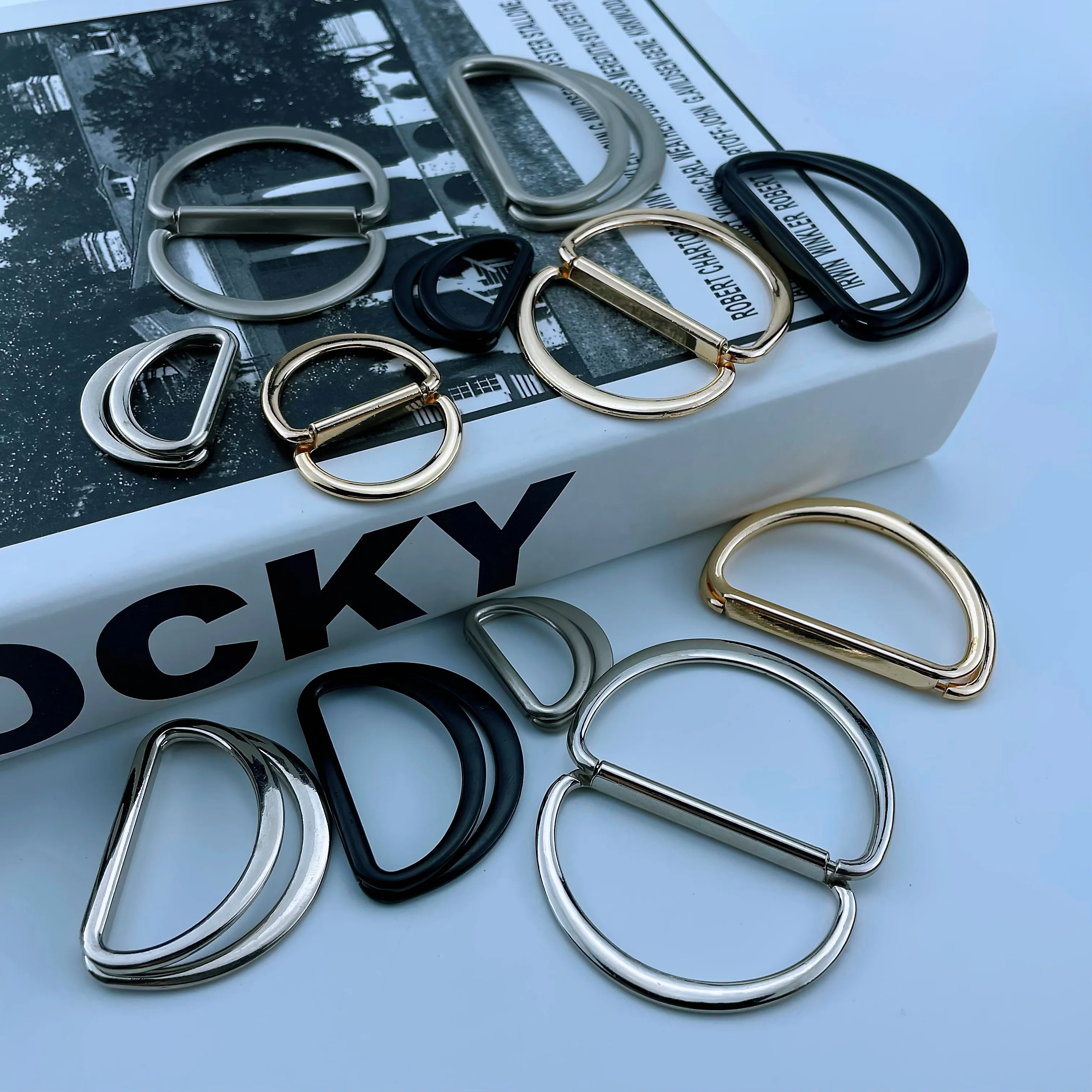 Buckles Adjustable Belt Buckle Webbing Strap Garments Accessories Flowers Plating Clip with Rhinestones Zinc Alloy Metal