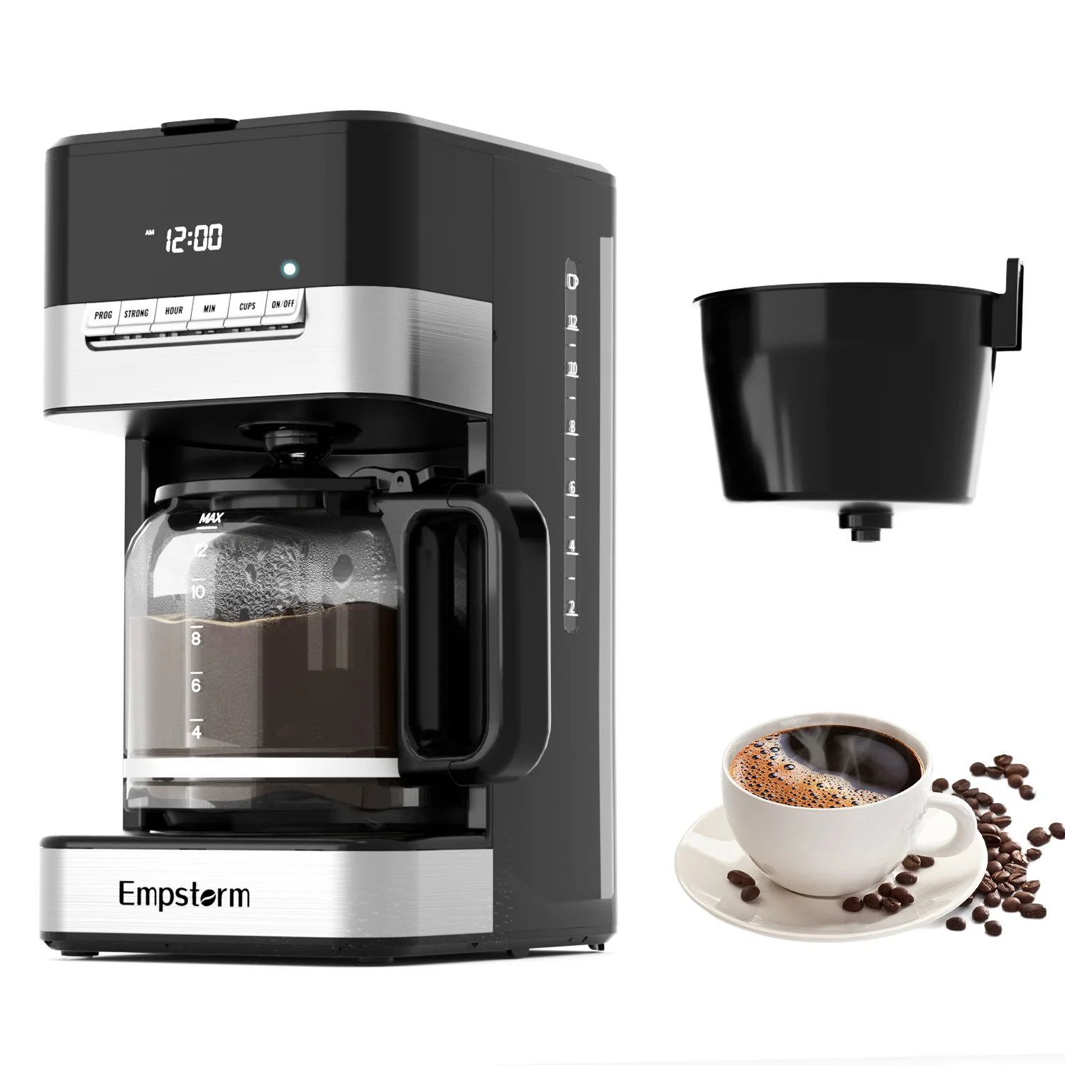 Empstorm 120v portable manual commercial professional new product 12cups Americano coffee drip machine for home hotel office use