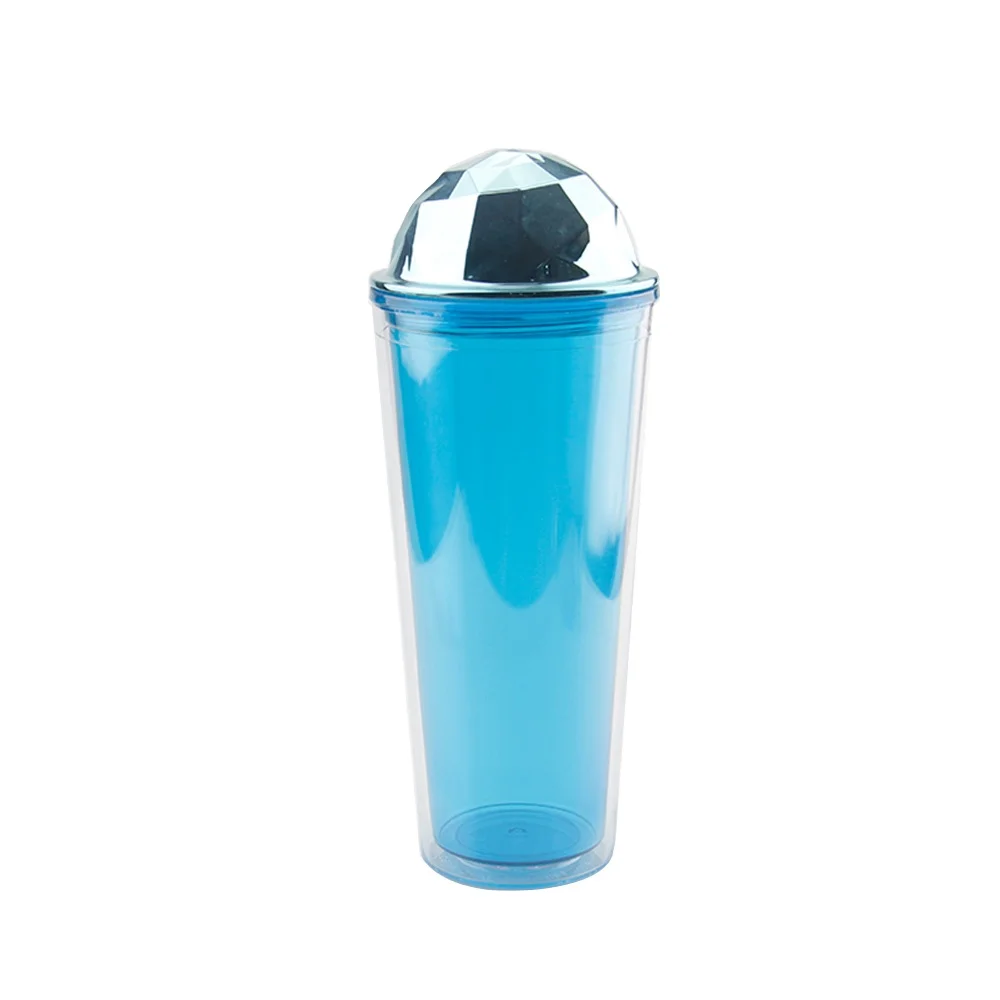 Shining Irregular Colorful Lid Plastic AS 22 oz Double Wall Straw Cup