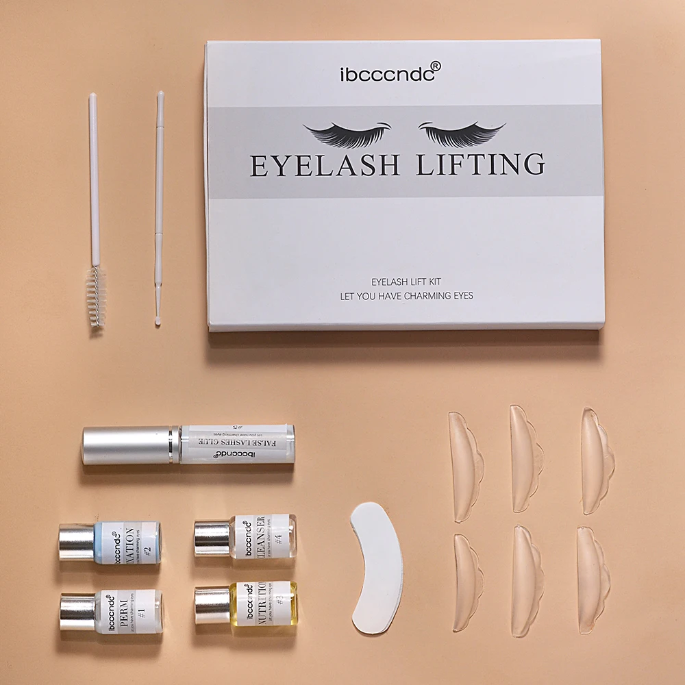 Ibcccndc SZ01639 eyelash glue 10pcs/set makeup keratin eyelash lift curling extention fast drying eyelash lift perm kit