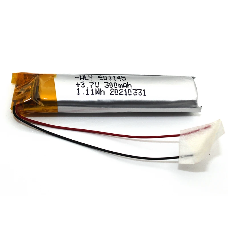 BIS, UN38.3, MSDS,KC,3.7V Polymer Lithium Battery 300mah 601145 Battery
