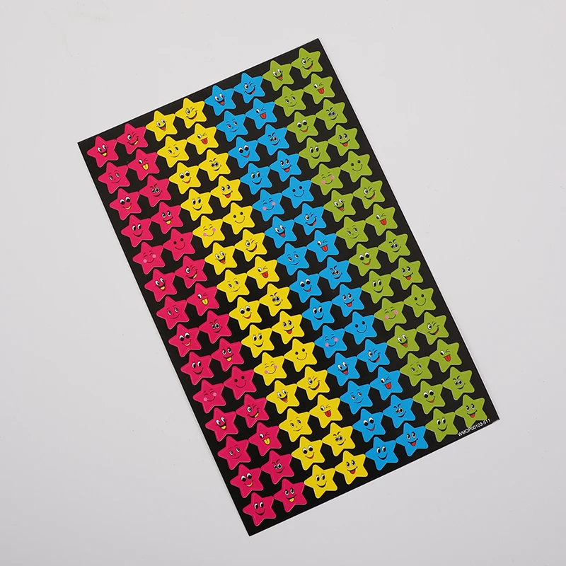 Hot Sales Reward Star Shape Self-Adhesive  Stickers  Color Stickers