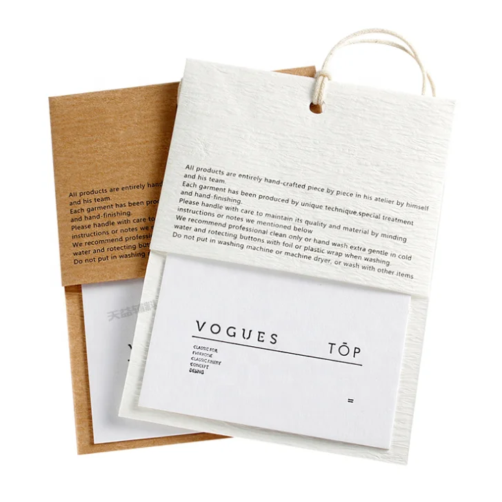 Лидер продаж, Заводская поставка, пользовательская Элитная брендовая подвесная бирка для одежды, бумажная подвесная бирка, бирка для одежды и сумки