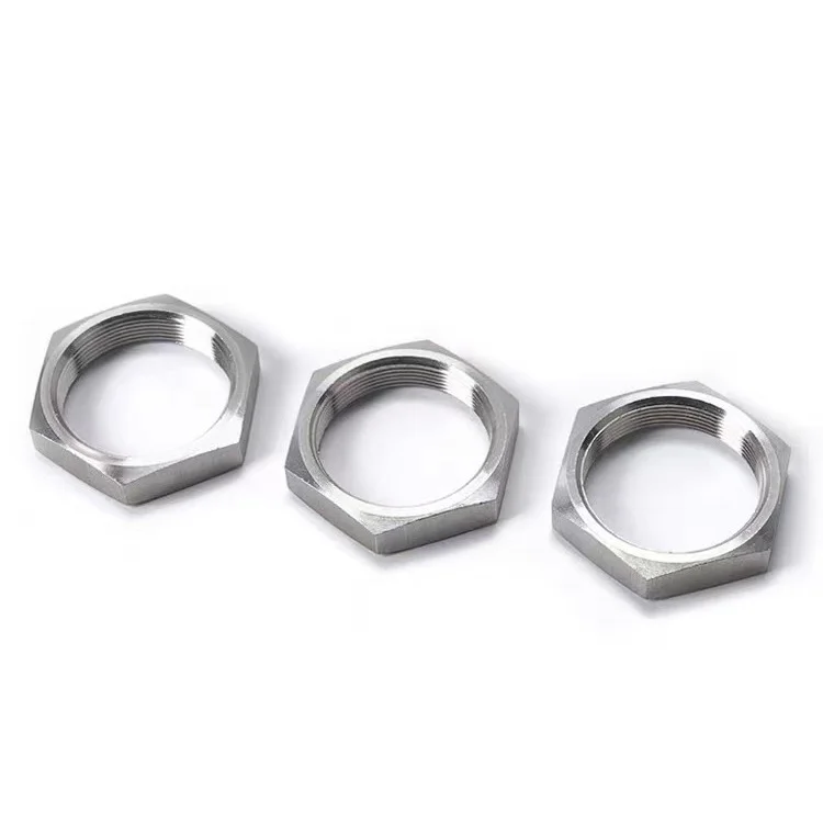 Manufacturer low price 304 stainless steel hexagonal thin nuts chamfered hex thin nuts