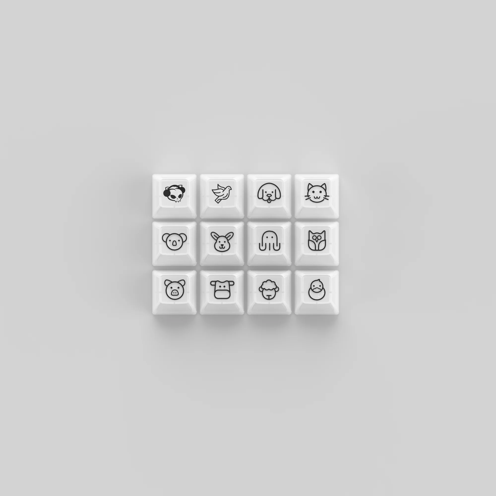 Akko Mechanical keyboard Clear translucent Keycap set Cs jelly Switches Cherry ASA Profile PBT Double shot Keycaps