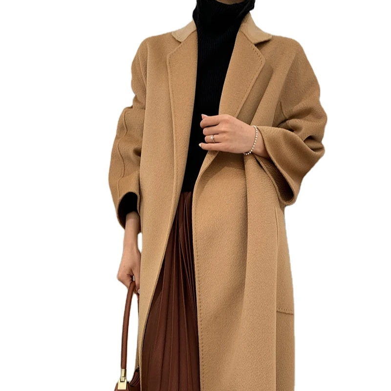 
Hot sale guaranteed quality luxury 100% wool coat winter long coat for women pure cashmere coats women 