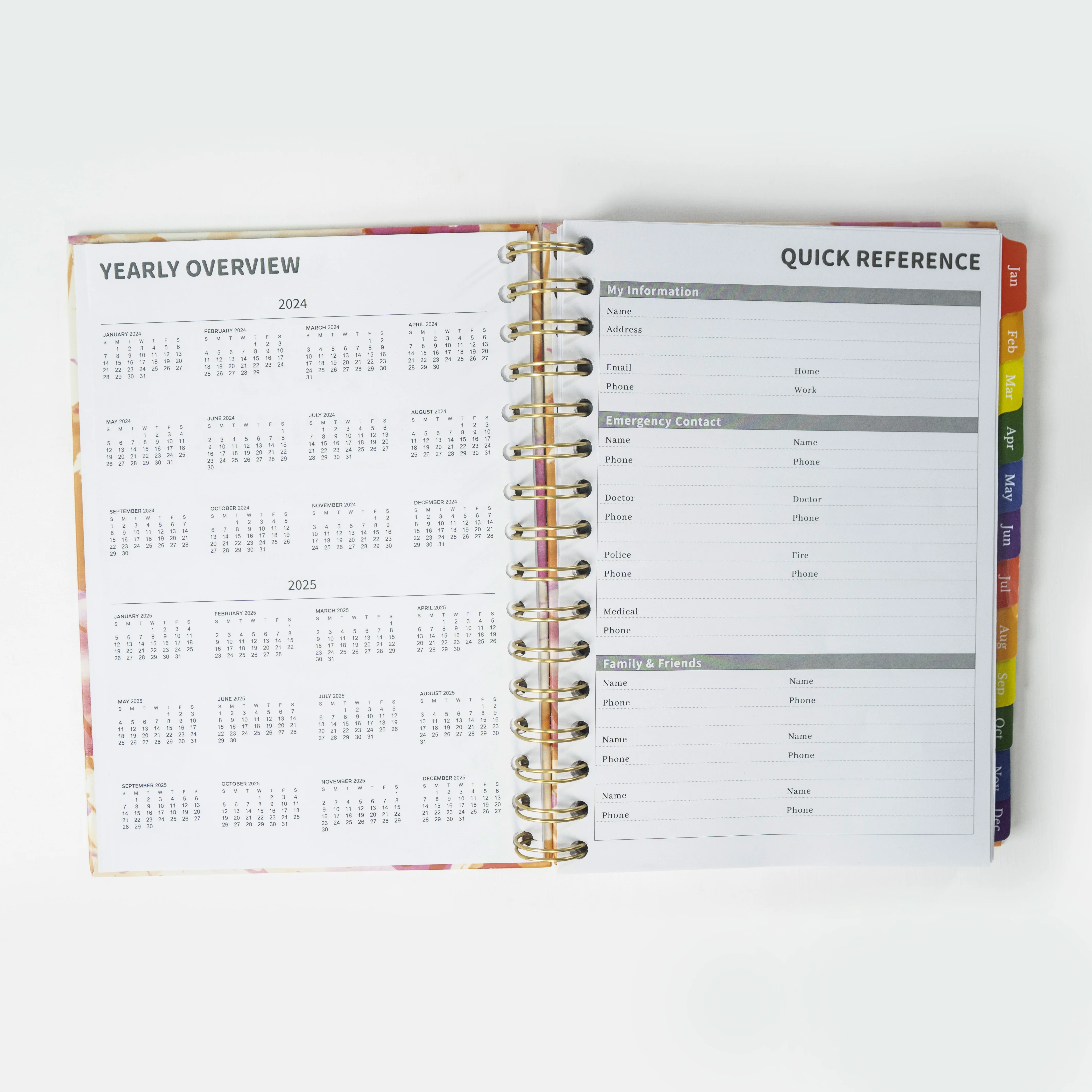 2025 2027 Custom Printing Daily Planner Weekly Goals Workbook Journal Agenda School Office Student Teacher Diary Notebook