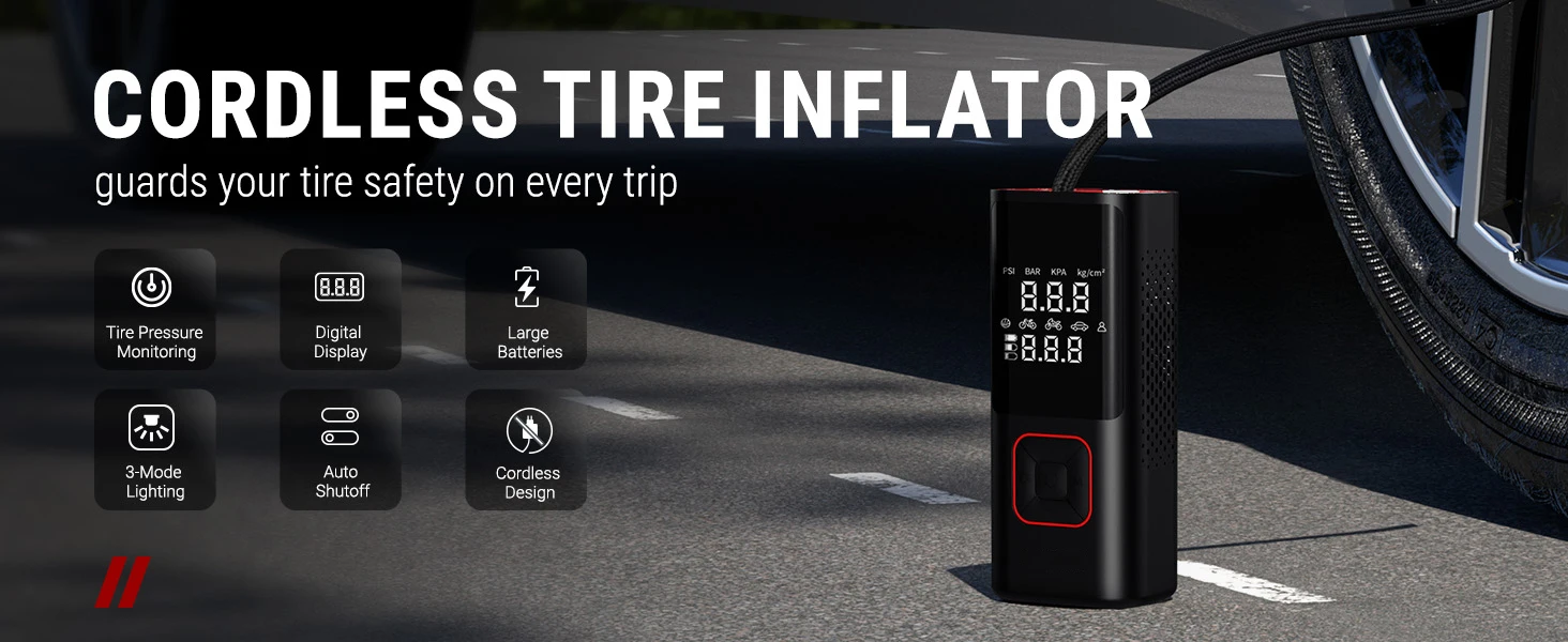 The source factory can customize 21 cylinder portable outdoor electric digital wireless pneumatic tires with lights